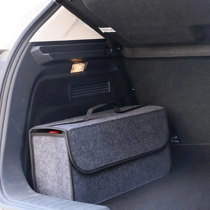 Car Trunk Organizer - Anti-Slip Felt Cloth Storage Bag Compartment Boot Organizer