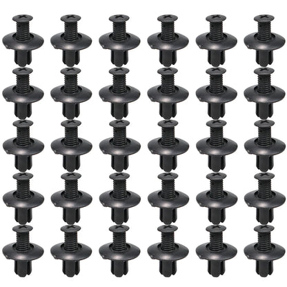 8mm Plastic Rivets Fasteners - Car Bumper Fender Clips 30PCS Black