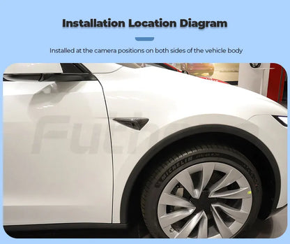 Tesla Model 3 Highland Yan Kamera Koruyucu Kapak - HW4.0 Parlak Siyah