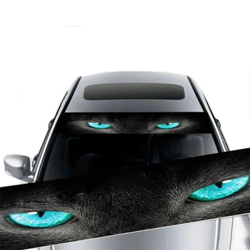 3D Car Windshield Stickers - Ghost & Wolf Eyes Pattern Decals