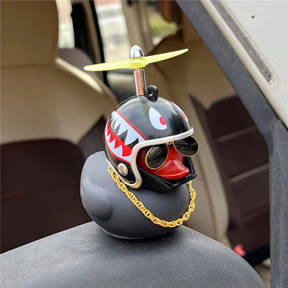 Car Duck Ornament Bicycle Horn - Squeeze Bell with Helmet Straps