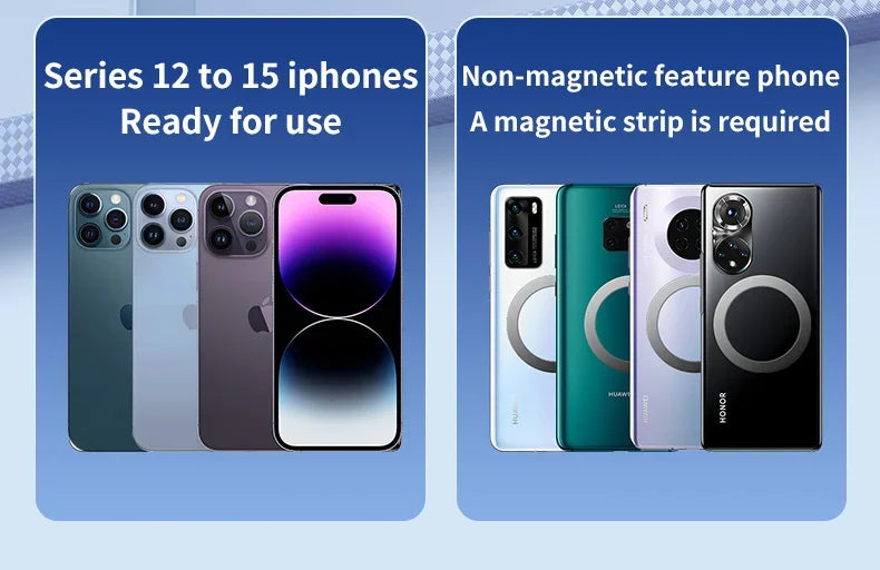 30W Ice Cooling Magnetic Wireless Car Charger - Fast Charging Station for iPhone 15/14/13/12 Pro Max