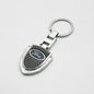 Ford 3D Metal Leather Keychain Badge - Car Emblem Key Chain Ring