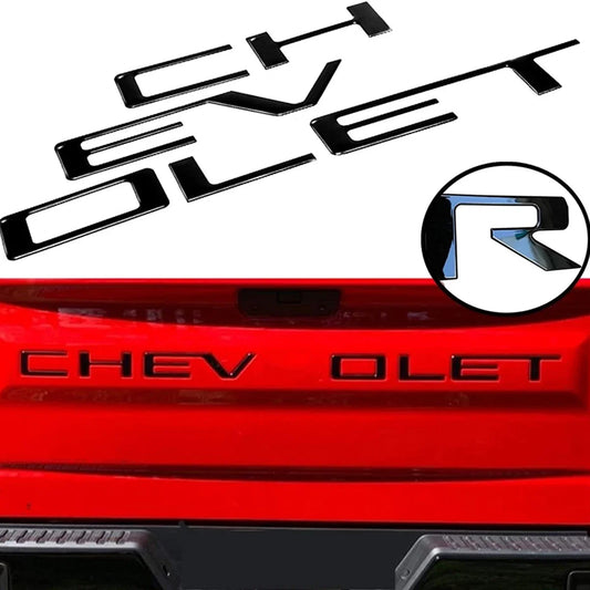 Chevrolet Silverado Tailgate Letters - 3D ABS Inserts 2019-2022