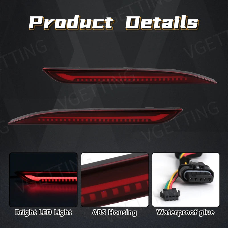 Tesla Model 3/Y Rear Bumper Reflector - Dynamic Turn Signal 2017-22