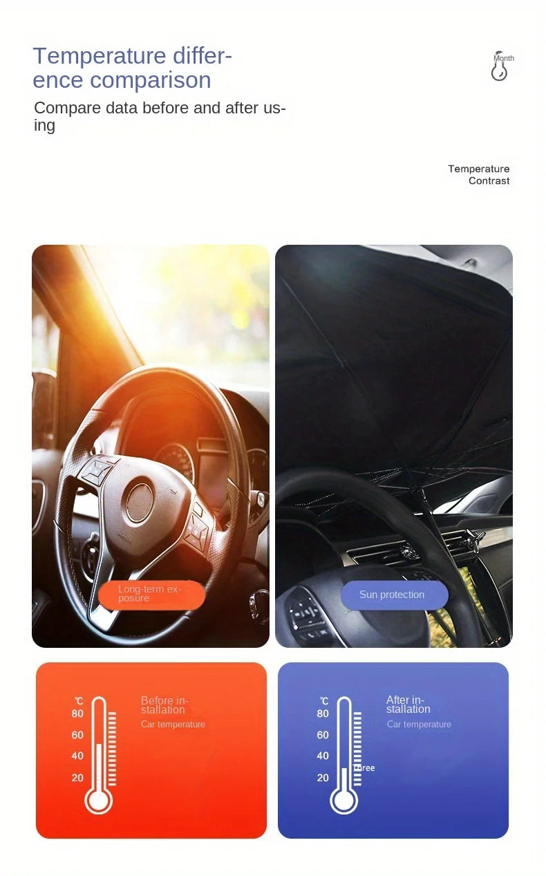 Car Windshield Sunshade - Premium UV Protection Sun Visor