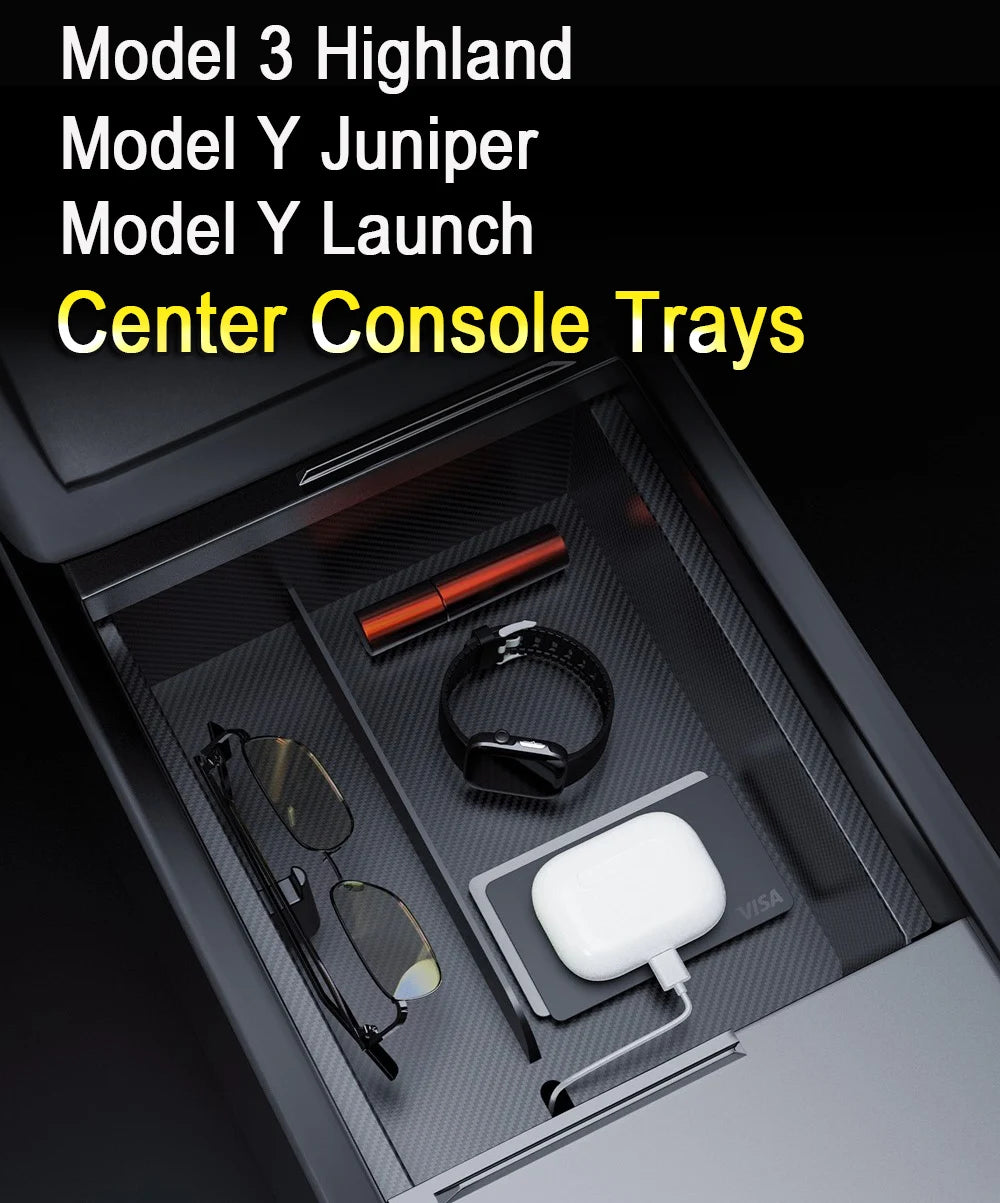 Tesla Model Y Juniper Model 3 Console Organizer - Storage Tray