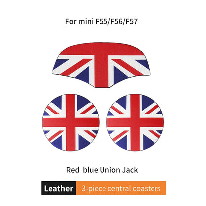 Union Jack Car Cup Holder Coaster - Mini Cooper F55 F56 F60