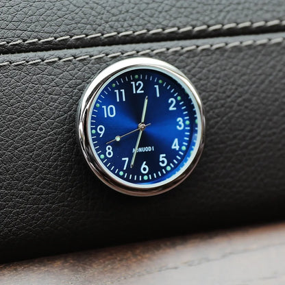Mini Luminous Car Dashboard Clock - Digital Quartz Stick-On Watch
