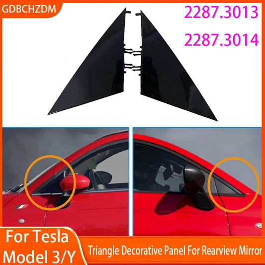 Tesla Model 3 Y Mirror Triangle Panel - OEM Replacement Part
