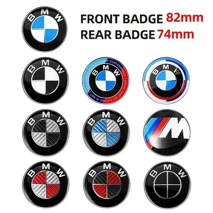 BMW Hood Emblem Badge 74mm/82mm - Front Rear Logo for All BMW Models
