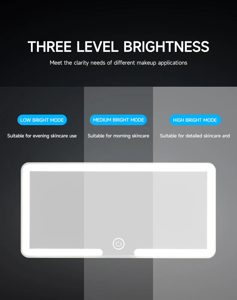 Car LED Makeup Mirror - HD Touchscreen Sun Visor Mirror