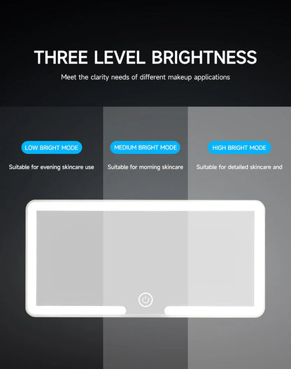 Car LED Makeup Mirror - HD Touchscreen Sun Visor Mirror