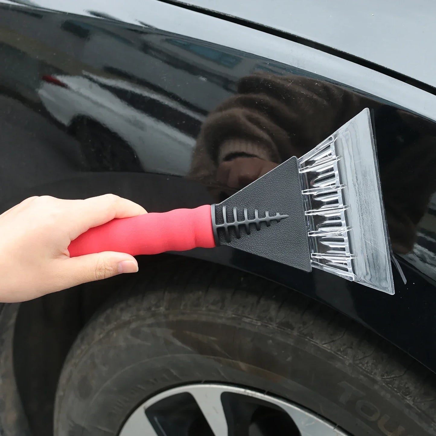 Car Ice Scraper Snow Remover - Windshield Ice Breaker Brush Tool