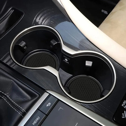 Premium Car Cup Holder Coasters 2-Pack - Anti-Slip Silicone Insert Pads for Vehicle Interior Protection