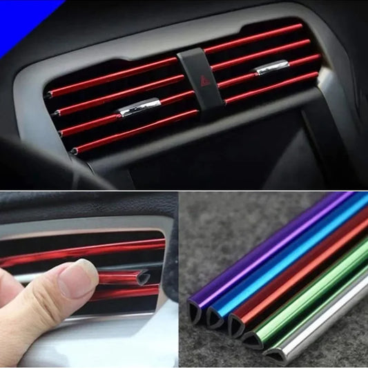Car Air Vent Grille Decoration Trim Sticker - U Style AC Outlet Strip