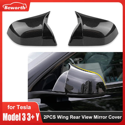 Tesla Model 3 Highland Y Mirror Covers - Carbon Fiber Caps