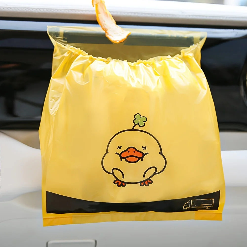 Adhesive Car Trash Bags 15PCS - Disposable Interior Hanging Garbage Bin