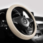 Premium Napa Leather Steering Wheel Cover - Universal 15 Inch Non-Slip