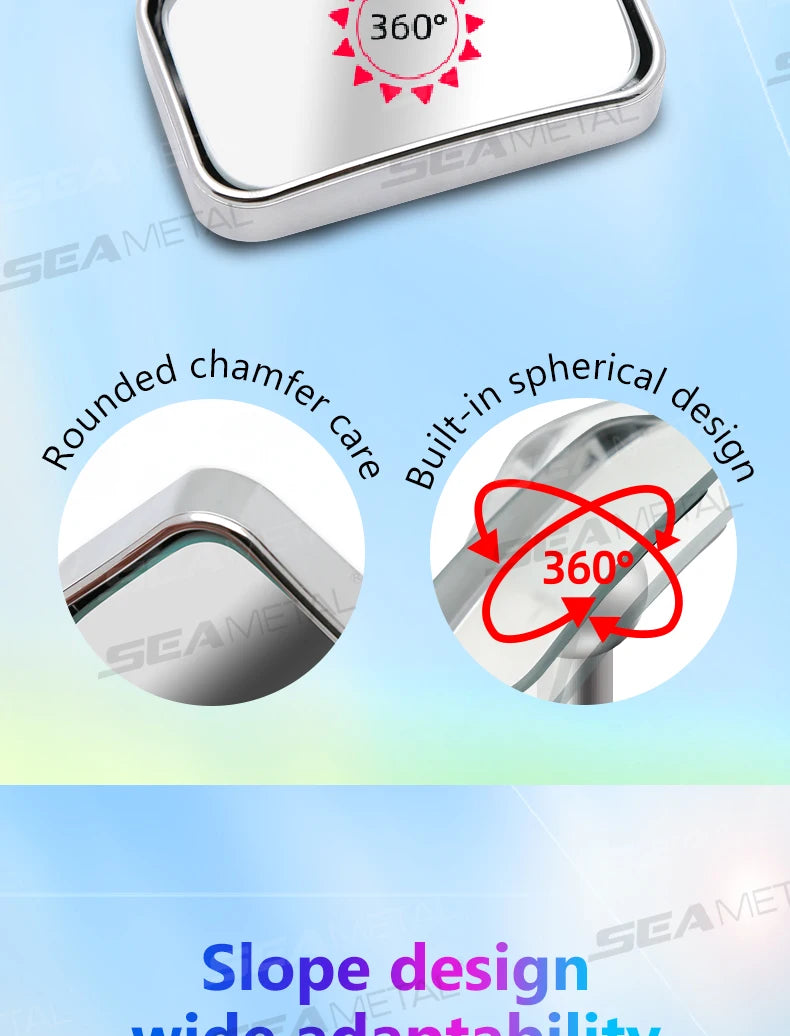 Car Convex Blind Spot Mirrors - Wide Angle 2pcs Set