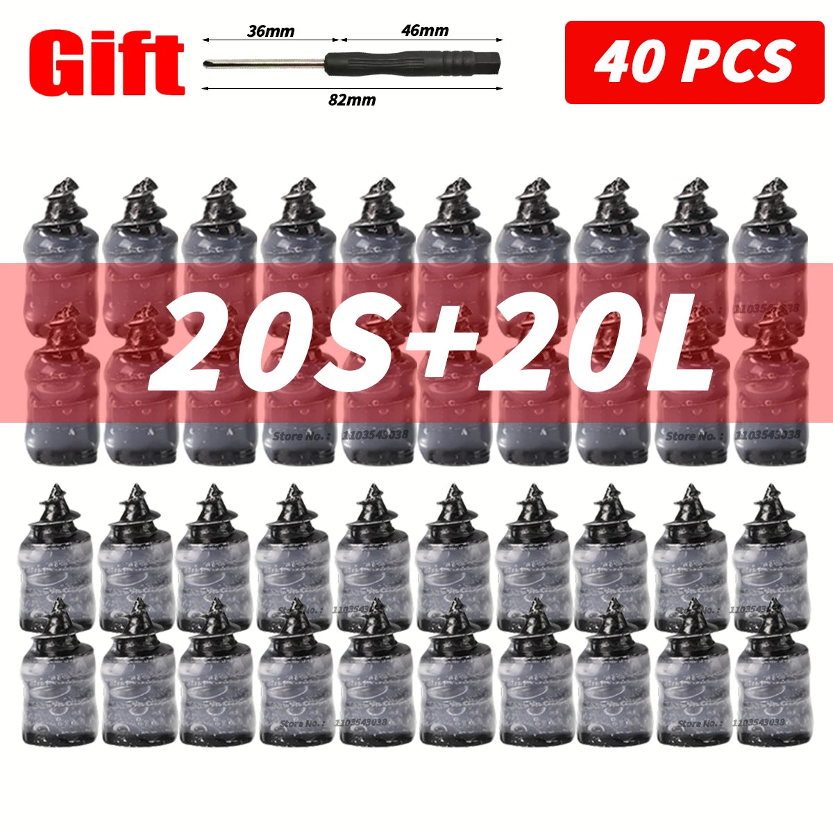 Universal Tire Repair Nails 10-100PCS - Glue Free Tubeless Tire Kit for Car Motorcycle