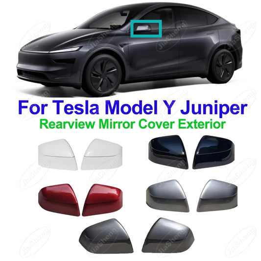 Tesla Model Y Juniper Rearview Mirror Cover 2024-2025 - Exterior Shell Replacement White/Black