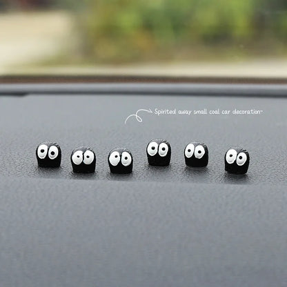 Cute Black Elf Car Interior Decoration Set - Rearview Mirror Ornaments