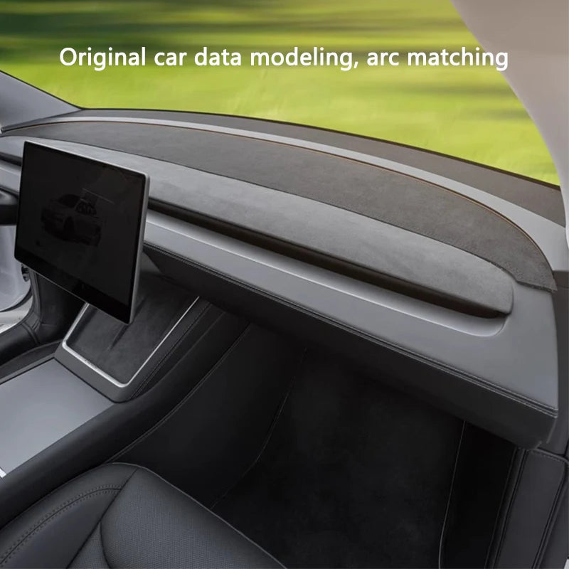 Tesla Model Y Juniper & Model 3 Highland Suede Dashboard Cover - Anti-UV Protection