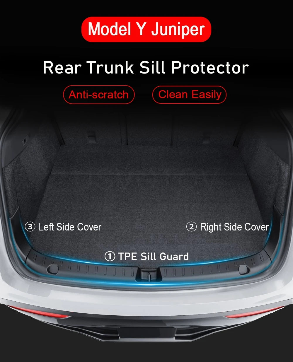 Tesla Model Y 3 Trunk Sill Guard - Juniper Cargo Mat Bumper Protector