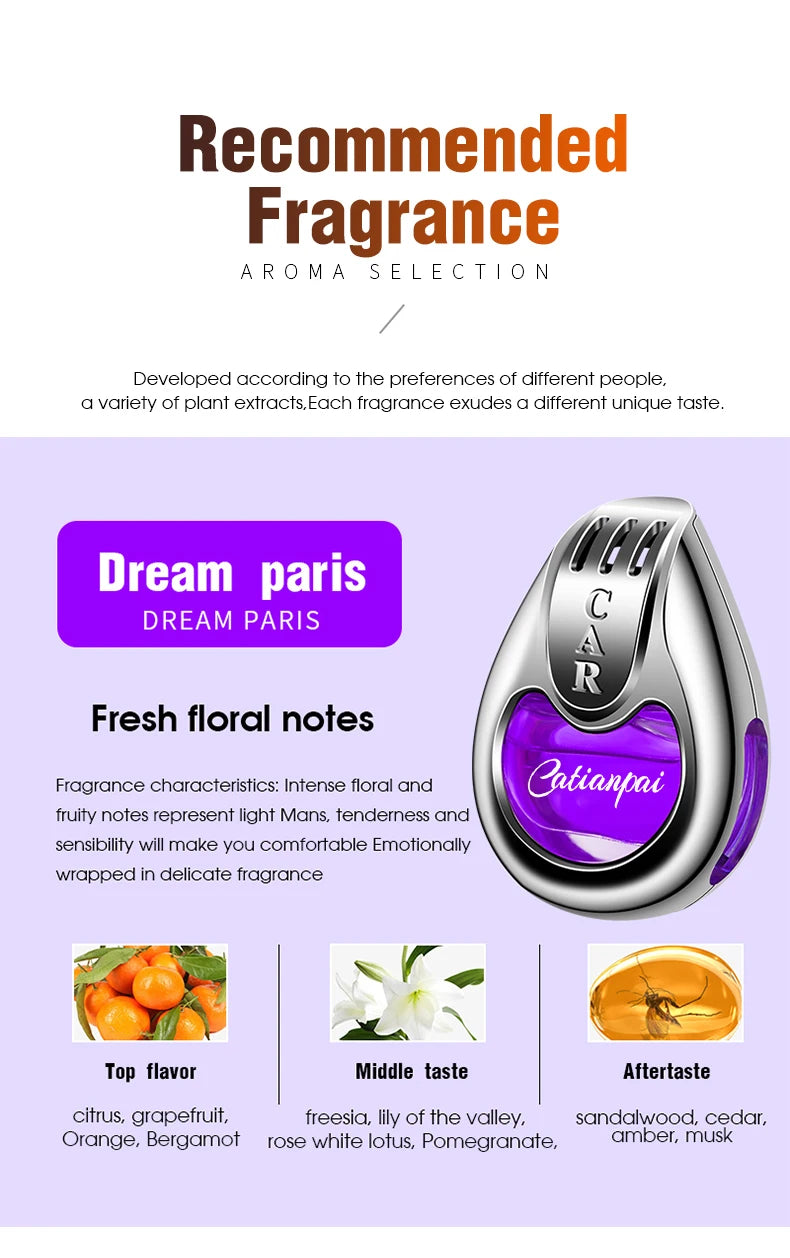 Car Air Freshener Vent Diffuser - Long-lasting Aromatherapy Pendant