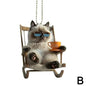 2D Acrylic Car Pendant - Rearview Mirror Hanging Ornament Dog/Cat