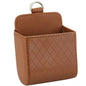 Car Air Vent Storage Bag - Leather Organizer for Phone Keys Sunglasses