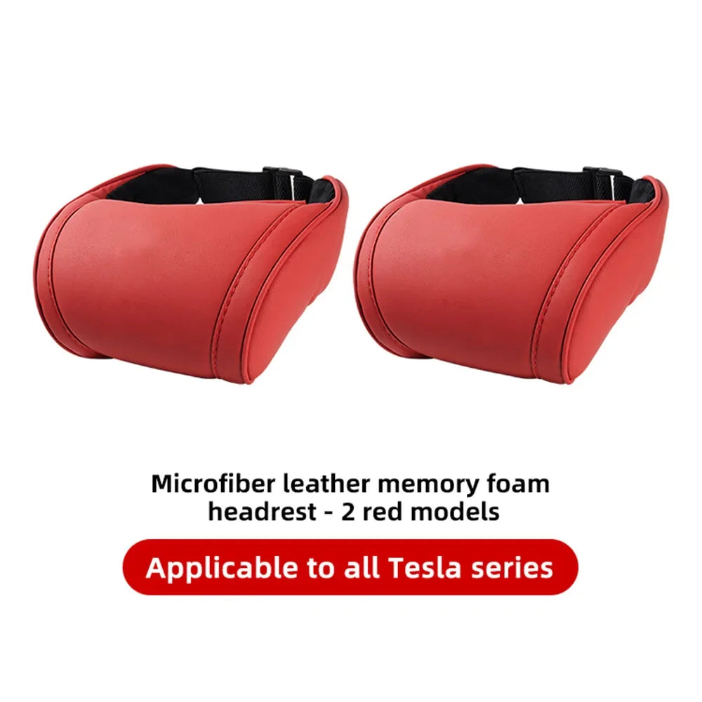 KJOY Car Headrest Neck Pillow Memory Foam - Tesla Model 3/Y/X