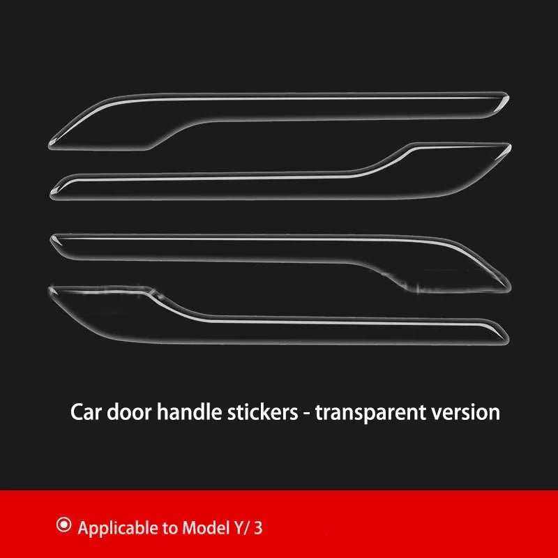 Tesla Model 3 Y Door Handle Stickers - Anti-Scratch Luminous Transparent style