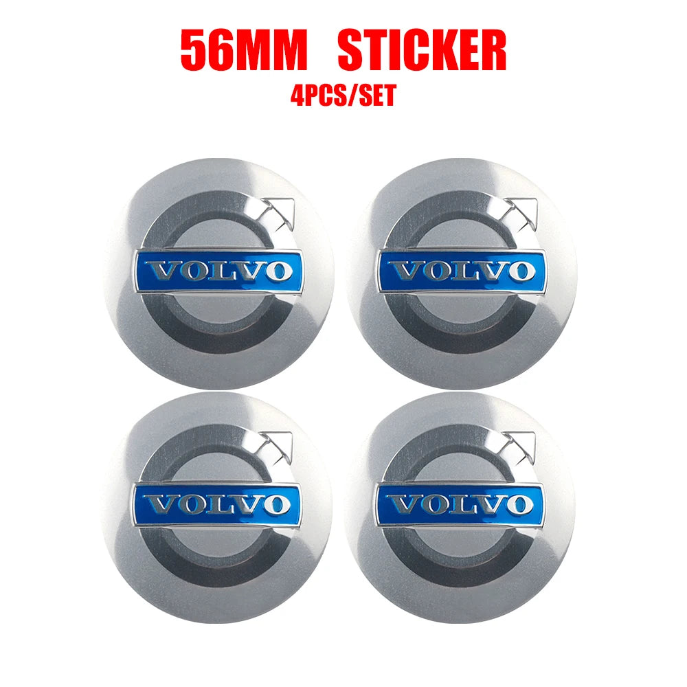Volvo Wheel Center Stickers 56mm - Hub Cap Decals for R-Design Models