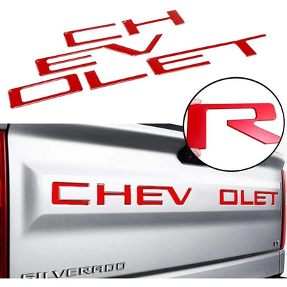 Chevrolet Silverado Tailgate Letters - 3D ABS Inserts 2019-2022