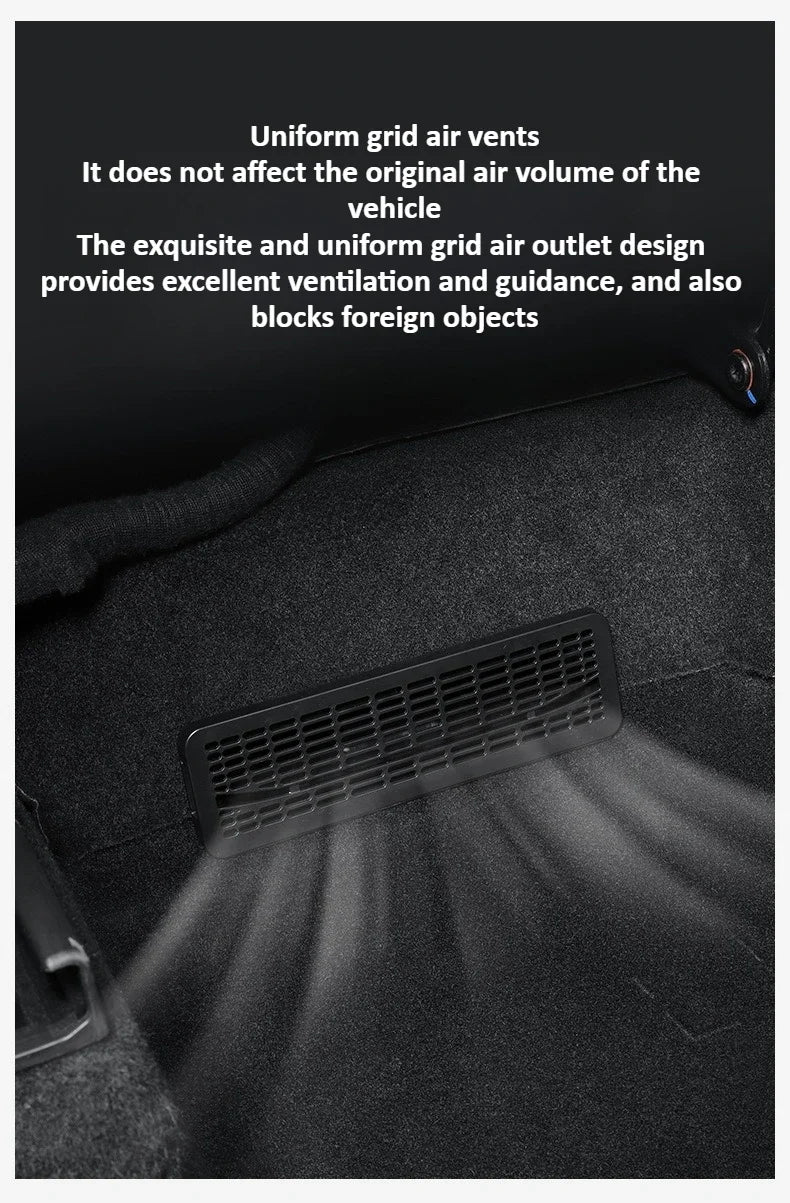 Tesla Model Y Juniper 2025+ Rear Air Conditioning Outlet Mesh Net - Under Seat AC Protection Cover