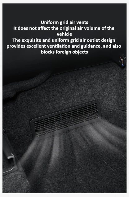 Tesla Model Y Juniper 2025+ Rear Air Conditioning Outlet Mesh Net - Under Seat AC Protection Cover