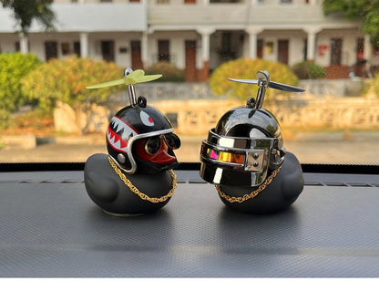 Car Duck Ornament Bicycle Horn - Squeeze Bell with Helmet Straps