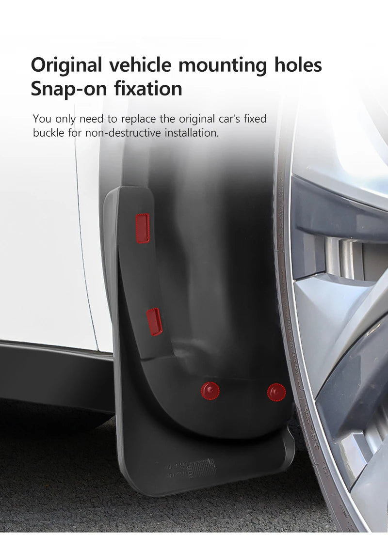 NovaAcc Tesla Mud Flaps - Model Y 2017-2024 & Model 3 Highland