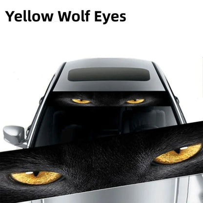 3D Car Windshield Stickers - Ghost & Wolf Eyes Pattern Decals