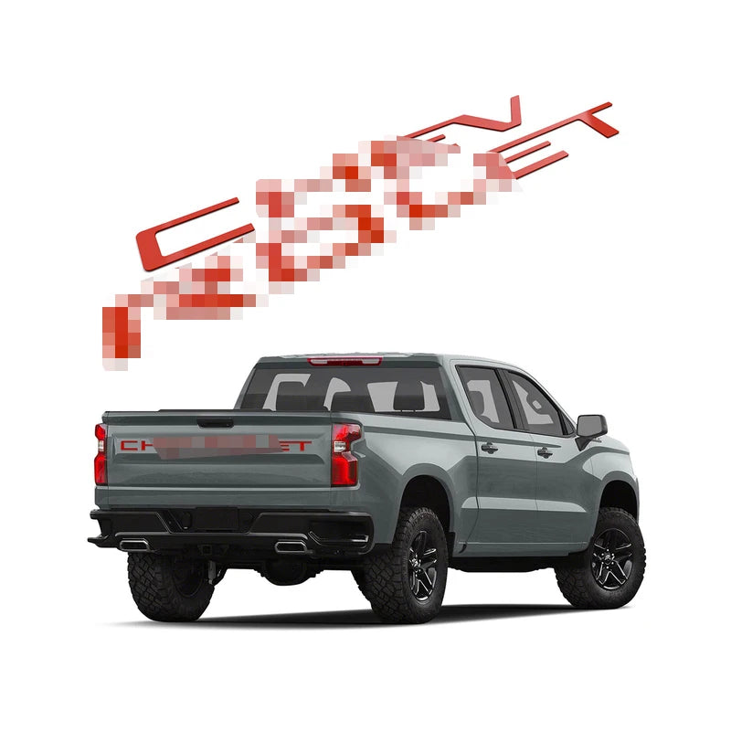 Chevrolet Silverado Tailgate Letters - 3D ABS Inserts 2019-2022