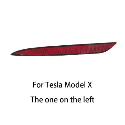 Tesla Model 3/Y/X/S Rear Bumper Reflector - Red Lens Light Cover Model X Left 1