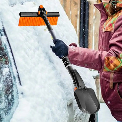 4-in-1 Car Snow Ice Scraper - Extensible Rotatable Multi-Function Tool