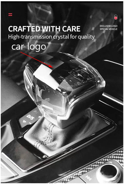 Audi Crystal Gear Shift Head Cover - Type A RS Logo for A4 A5 A6 A7