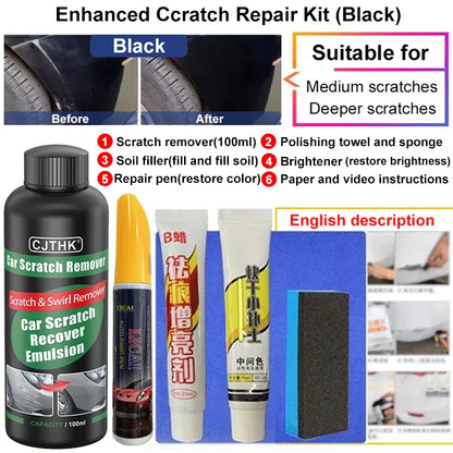 Car Scratch Remover & Paint Care Tool - Auto Swirl Repair Polishing Compound