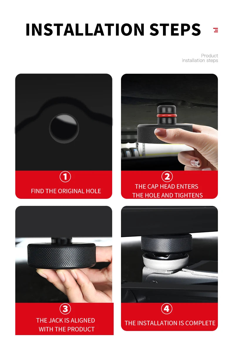 Tesla Lifting Jack Pad - Upgraded Rubber Pucks Adapter Model 3 Y S X