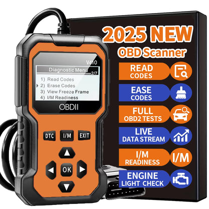 Car OBD2 Scanner Diagnostic Tool - Engine Fault Code Reader for 1996+ Vehicles