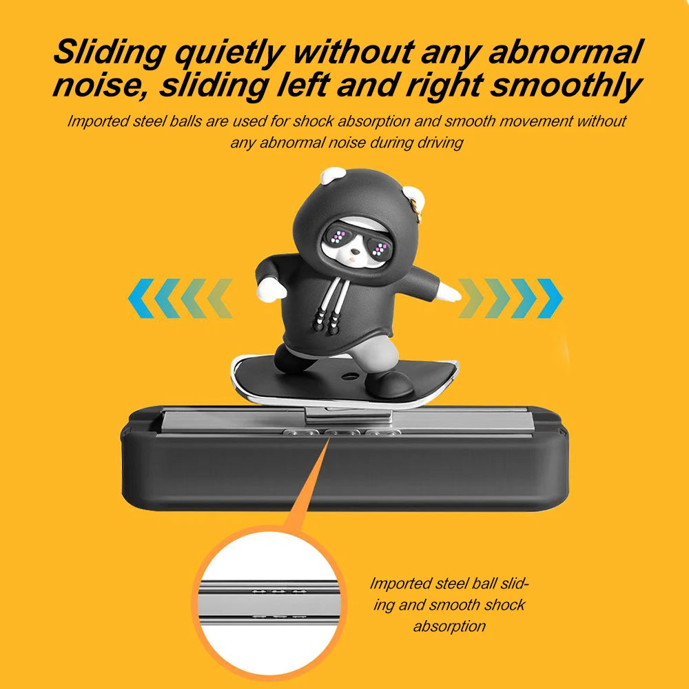 Car Dashboard Decoration - Skateboard Bear Magnetic Parking Plate