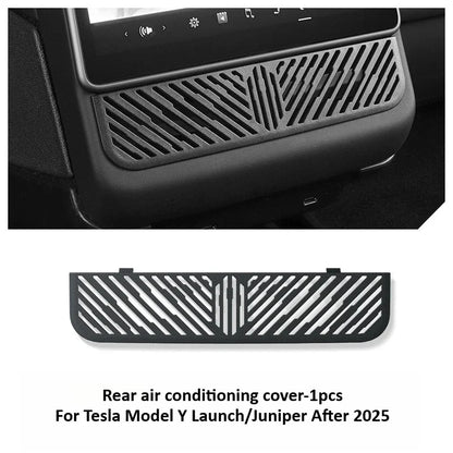 Tesla Model Y Juniper 2025+ Rear Air Conditioning Outlet Mesh Net - Under Seat AC Protection Cover
